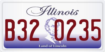 IL license plate B320235