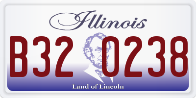 IL license plate B320238