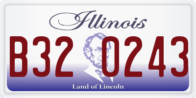 IL license plate B320243