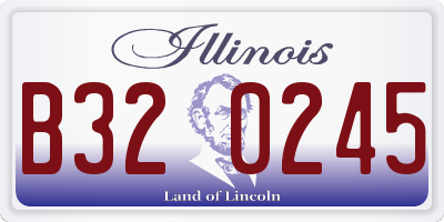 IL license plate B320245