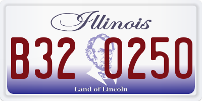 IL license plate B320250