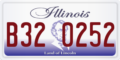 IL license plate B320252