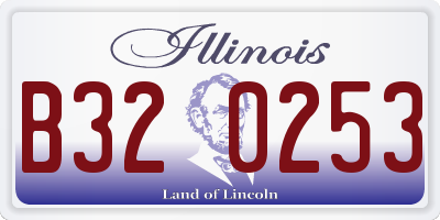 IL license plate B320253