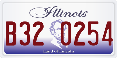 IL license plate B320254