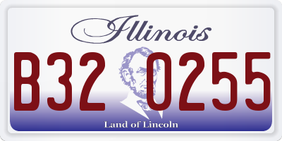IL license plate B320255