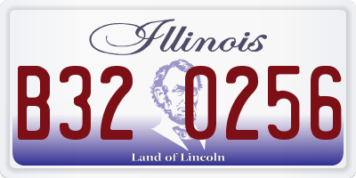 IL license plate B320256