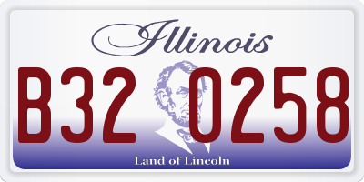 IL license plate B320258