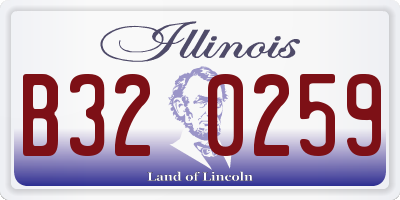 IL license plate B320259