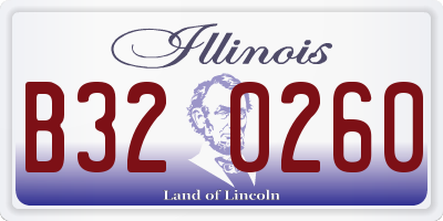 IL license plate B320260