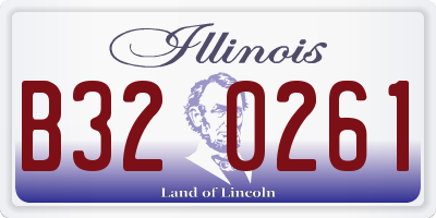 IL license plate B320261