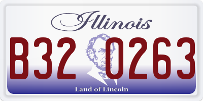 IL license plate B320263