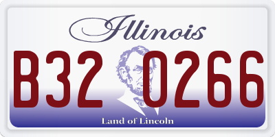 IL license plate B320266