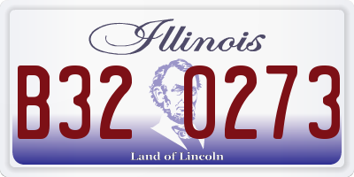 IL license plate B320273