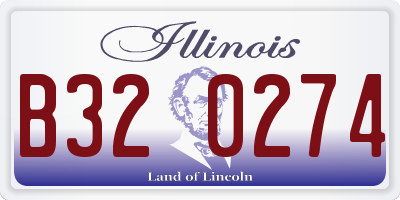 IL license plate B320274