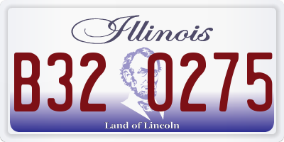 IL license plate B320275