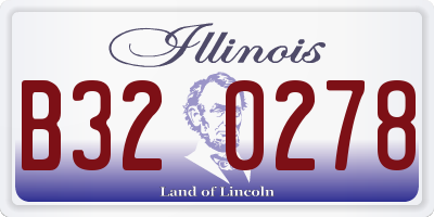 IL license plate B320278