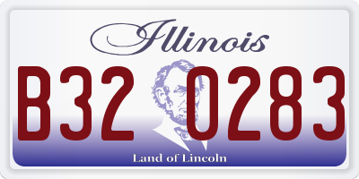 IL license plate B320283