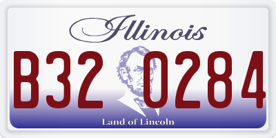 IL license plate B320284