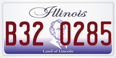 IL license plate B320285