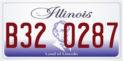 IL license plate B320287