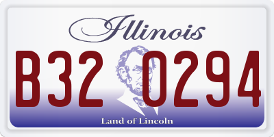 IL license plate B320294