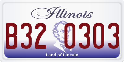 IL license plate B320303