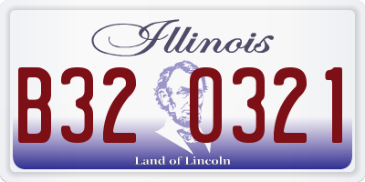 IL license plate B320321