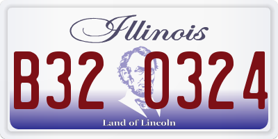 IL license plate B320324