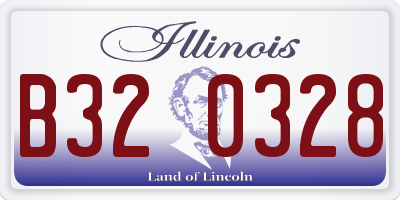 IL license plate B320328