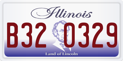 IL license plate B320329