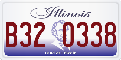 IL license plate B320338