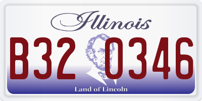IL license plate B320346