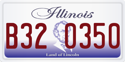 IL license plate B320350