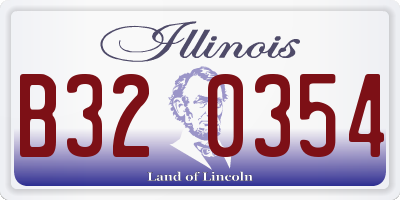 IL license plate B320354