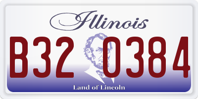 IL license plate B320384