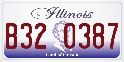 IL license plate B320387