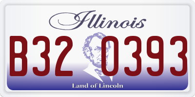 IL license plate B320393
