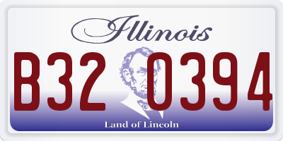IL license plate B320394