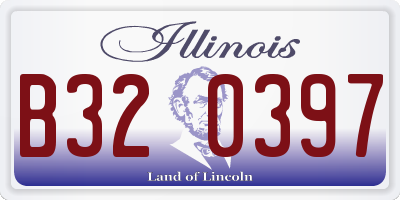 IL license plate B320397