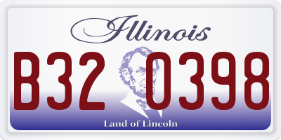 IL license plate B320398