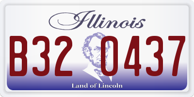 IL license plate B320437