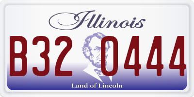 IL license plate B320444