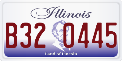 IL license plate B320445