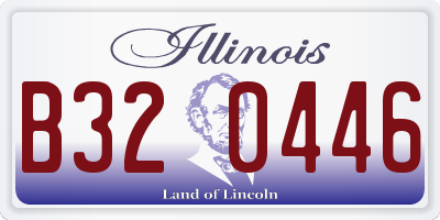 IL license plate B320446