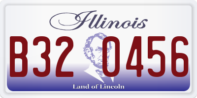 IL license plate B320456