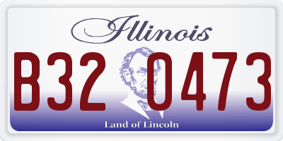 IL license plate B320473