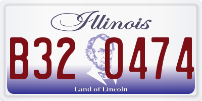 IL license plate B320474