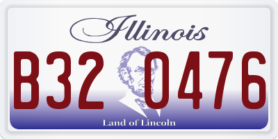 IL license plate B320476