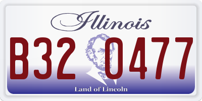 IL license plate B320477