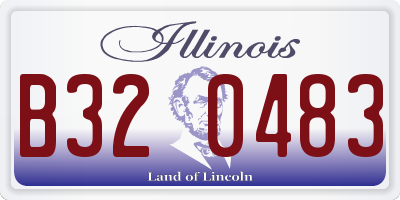 IL license plate B320483